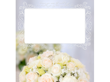Transparent Beautiful Wedding Rose Frame