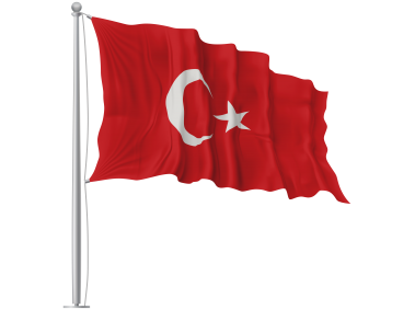 Turkey Waving Flag PNG Image
