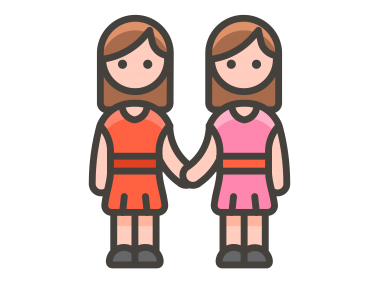 Two Women Holding Hands Emoji PNG Transparent Emoji - Freepngdesign.com