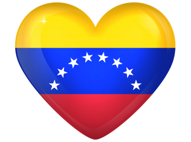 Venezuela Large Heart Flag