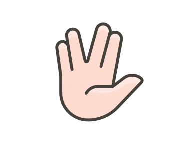 Vulcan Salute Hand Emoji