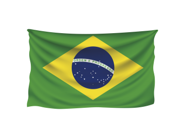 Wavy Brazil Flag