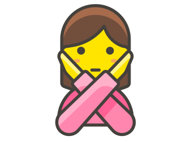 Woman Gesturing NO Emoji