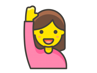 Woman Raising Hand Emoji