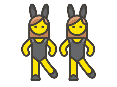 Woman with Bunny Ears Emoji