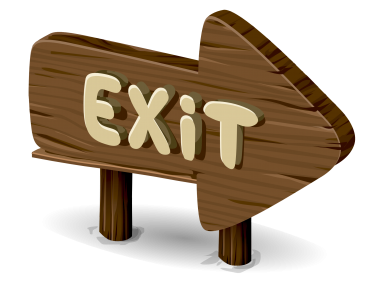 Wood Exit Sign