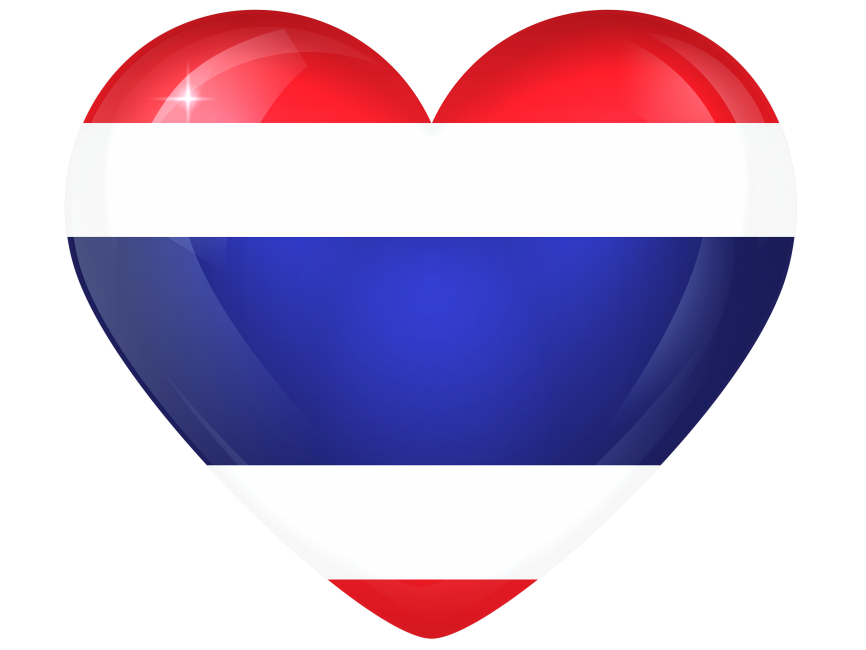 Thailand Large Heart Flag