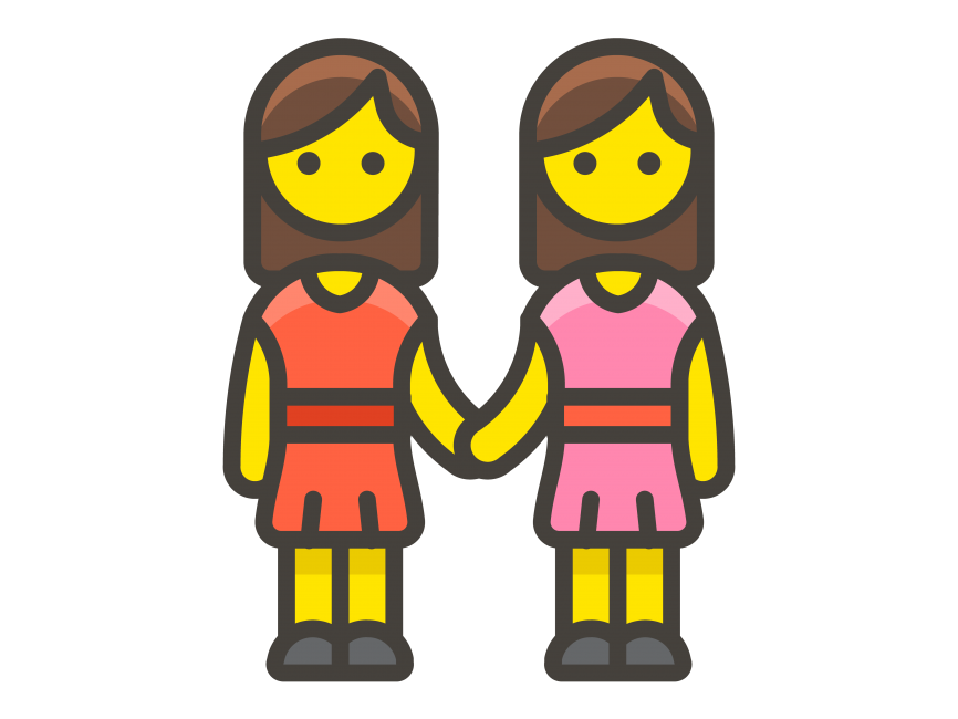 Two Women Holding Hands Emoji
