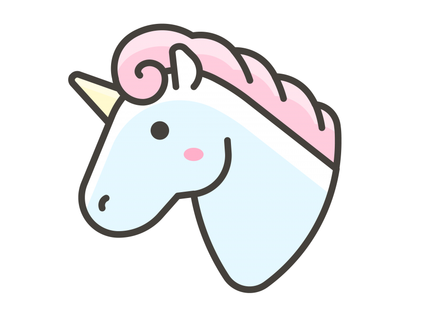 Unicorn Face Emoji Icon