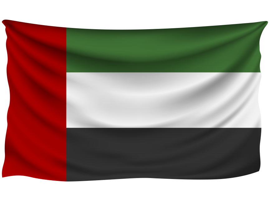 United Arab Emirates Wrinkled Flag
