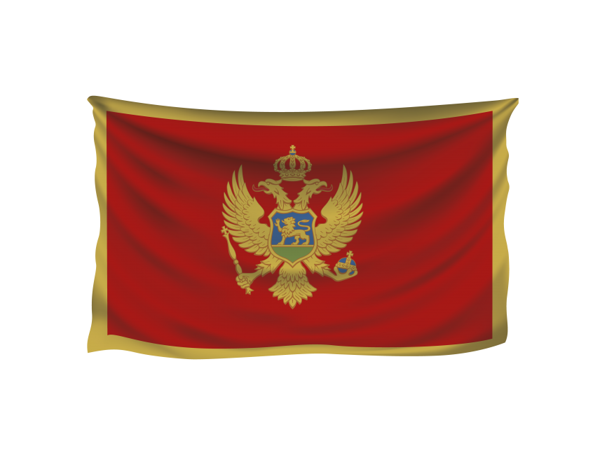 Wavy Montenegro Flag