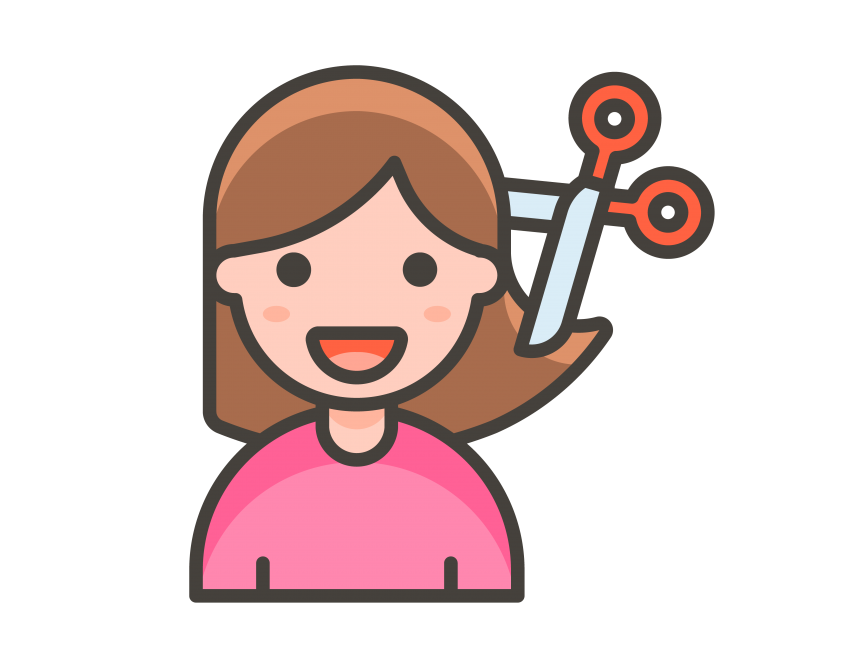 Woman Getting Haircut Emoji PNG Transparent Emoji - Freepngdesign.com