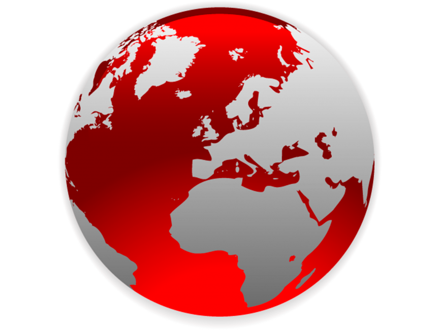 red globe logo png