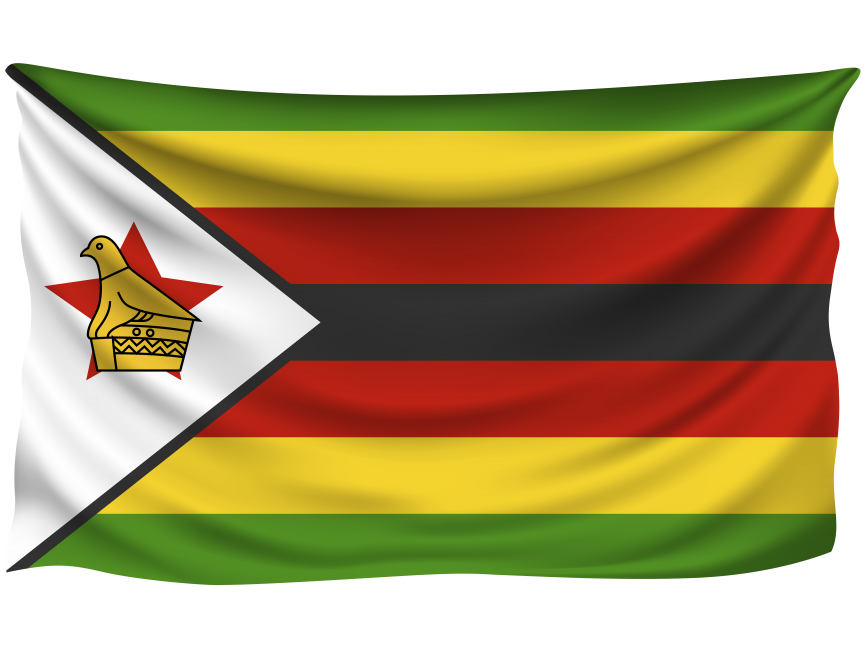 Zimbabwe Wrinkled Flag